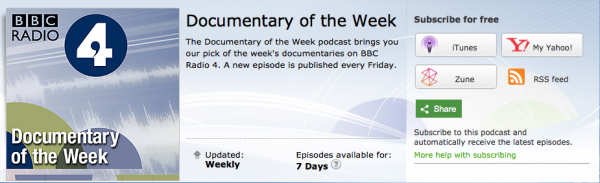 BBC Radio Documentary of the Week